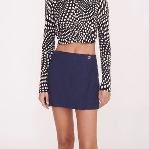 STAUD - Navy Tour Miniskirt